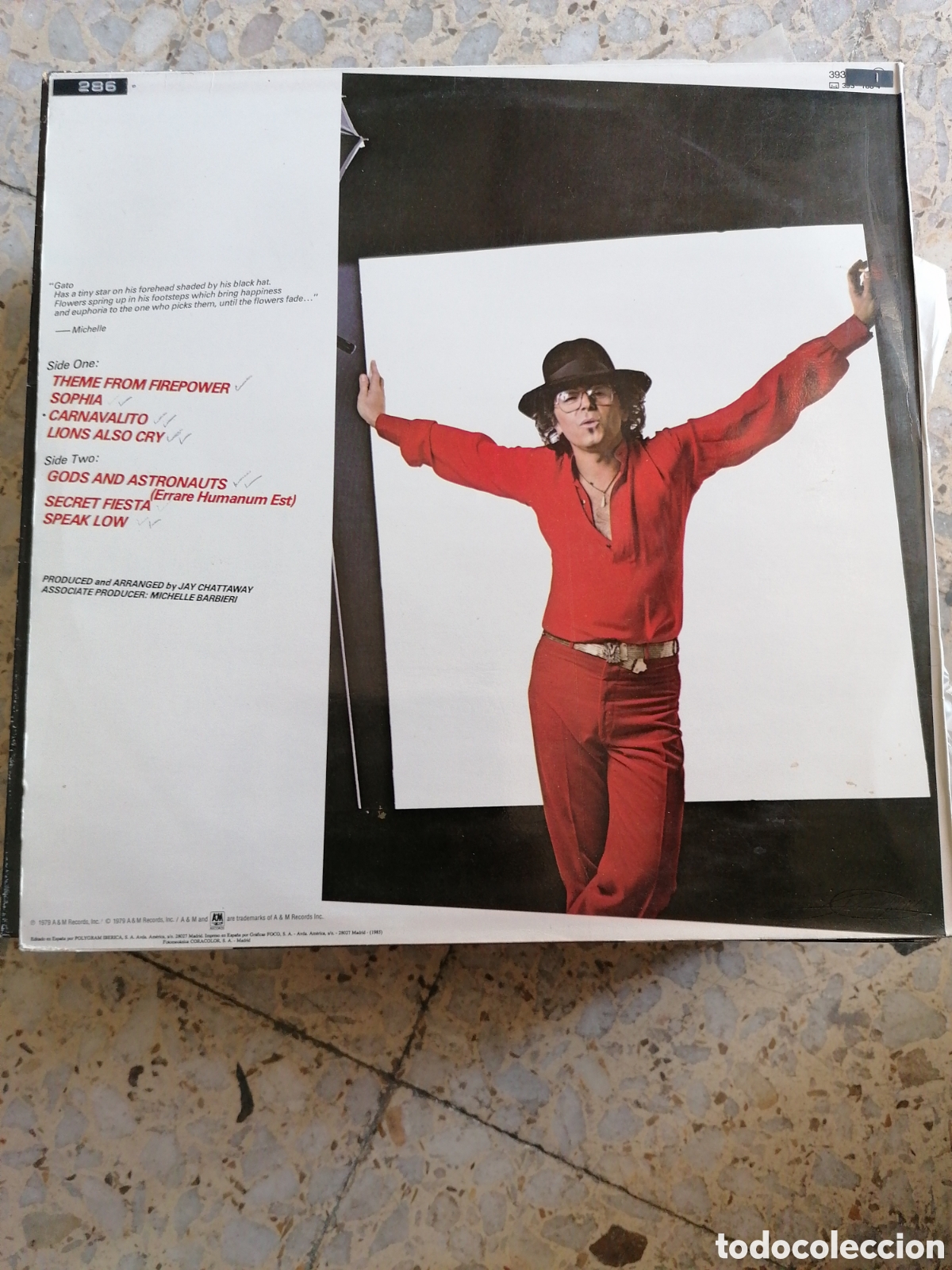 Discos de vinilo: LP GATO BARBIERI EUPHORIA 1985 ESPA&Ntilde;A - Foto 2