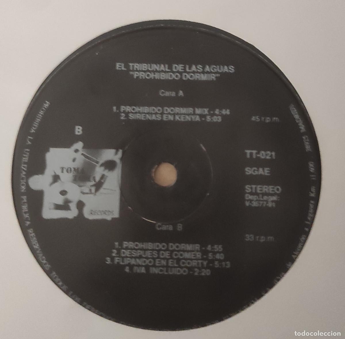 Discos de vinil: EL TRIBUNAL DE LAS AGUAS PROHIBIDO DORMIR MAXI SINGLE 1991-GENERIC COVER-