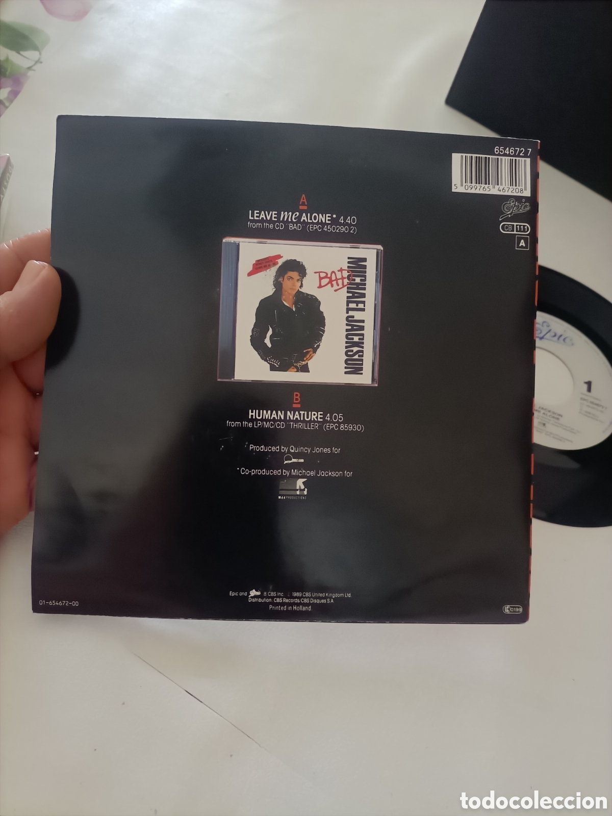 Discos de vinilo: Single 1989, Michael Jackson,Leave me Alone - Foto 3