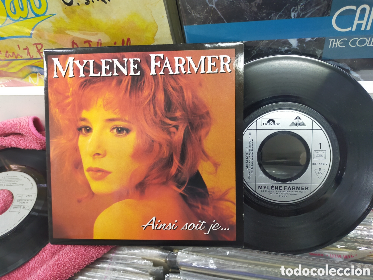 Discos de vinilo: Mylene farmer single ainsi soit je... Francia 1988