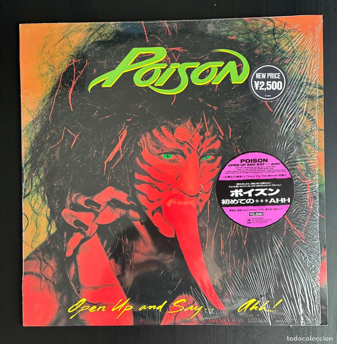 Discos de vinilo: POISON Open Up And Say...Ahh! LP 1988 JAPAN OBI Motley Crue RATT Dokken RARE