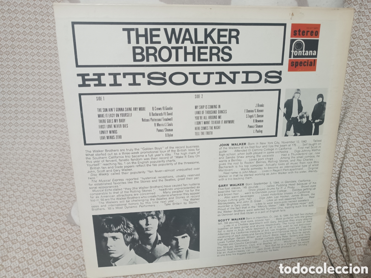 Discos de vinilo: The Walker Brothers Hitsounds - Foto 2