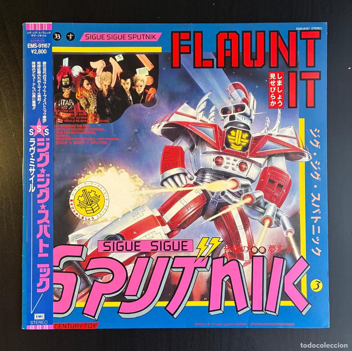Discos de vinilo: SIGUE SIGUE SPUTNIK Flaunt It 1986 LP JAPAN OBI POSTER New Order TALK TALK Rare!