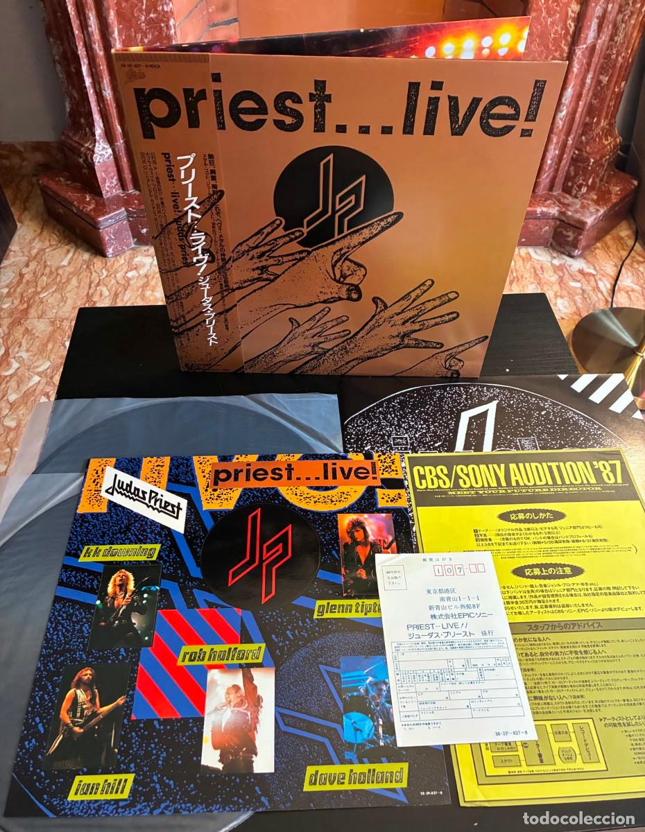 Discos de vinilo: JUDAS PRIEST Priest...Live! 1987 JAPAN 2LP's OBI STICKERS COMPLETE Iron Maiden