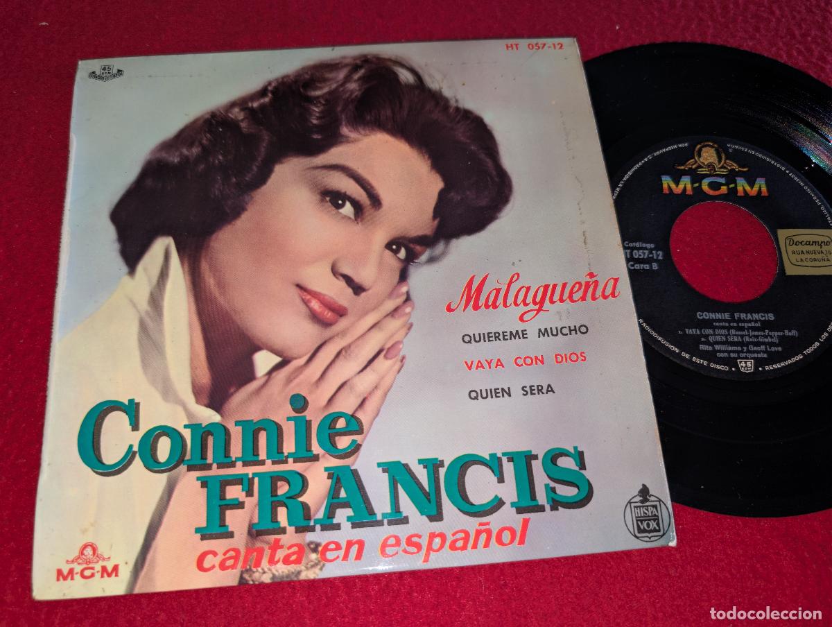 Discos de vinilo: CONNIE FRANCIS sung Spanish. Malague&ntilde;a/Quiereme mucho +2 EP 7'' 1960 SPAIN ESPA&Ntilde;A