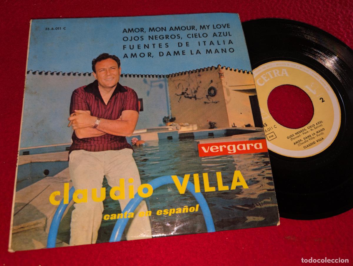 Discos de vinilo: CLAUDIO VILLA canta Espa&ntilde;ol. Amor mon amour my love/Fuentes Italia +2 EP 7'' 1963 Cetra SUNG SPANISH