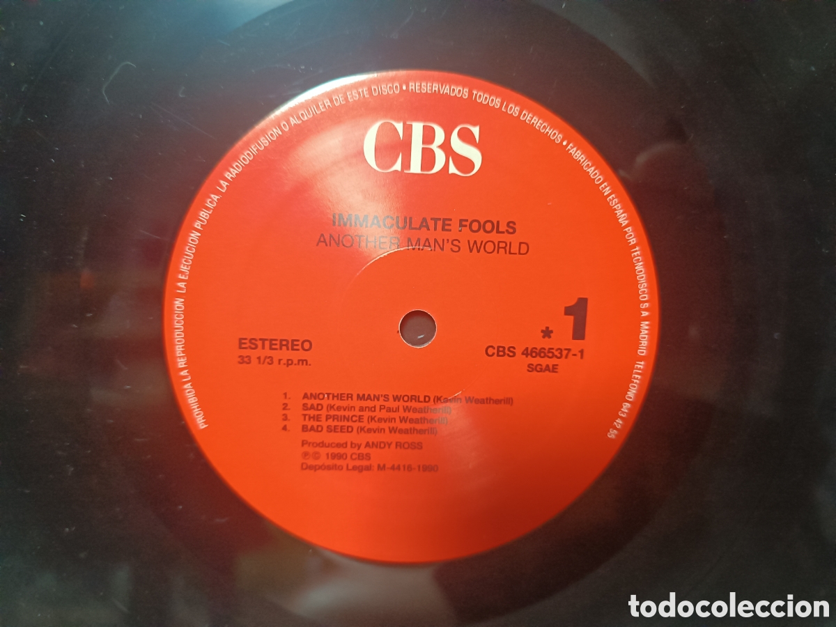 Discos de vinilo: Inmaculate Fools Another mans World - Foto 3