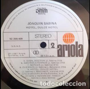 Discos de vinilo: Hotel, Dulce Hotel - Joaquin Sabina - Foto 5