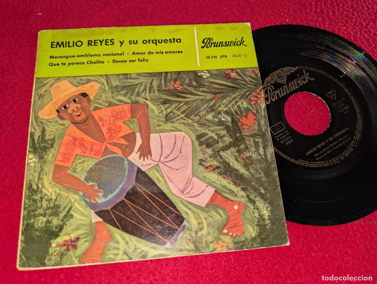 Discos de vinilo: EMILIO REYES Merengue emblema nacional/Amor de mis amores +2 EP 7'' 1962 Brunswick SPAIN ESPA&Ntilde;A
