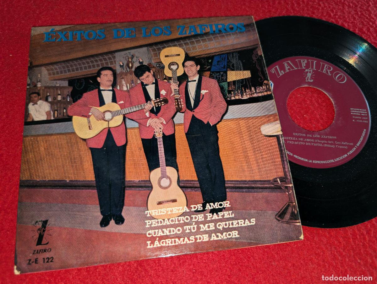 Vinyl records: LOS ZAFIROS Tristeza de amor/Pedacito de papel +2 EP 7'' 1960 Zafiro ESPA&Ntilde;A SPAIN