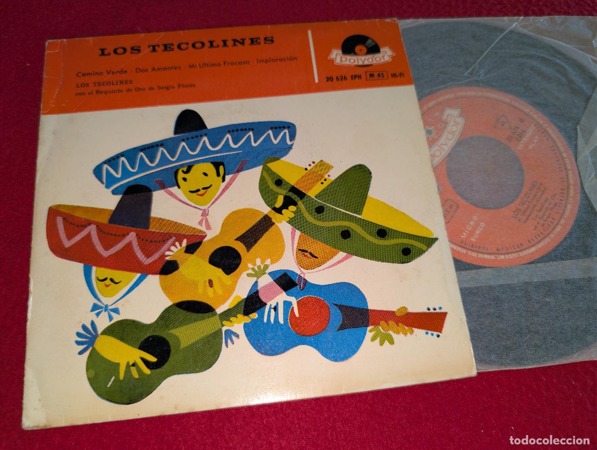 Vinyl records: LOS TECOLINES & SERFIO FLORES Camino verde/Dos amantes +2 EP 7'' 1959 Polydor ESPA&Ntilde;A SPAIN