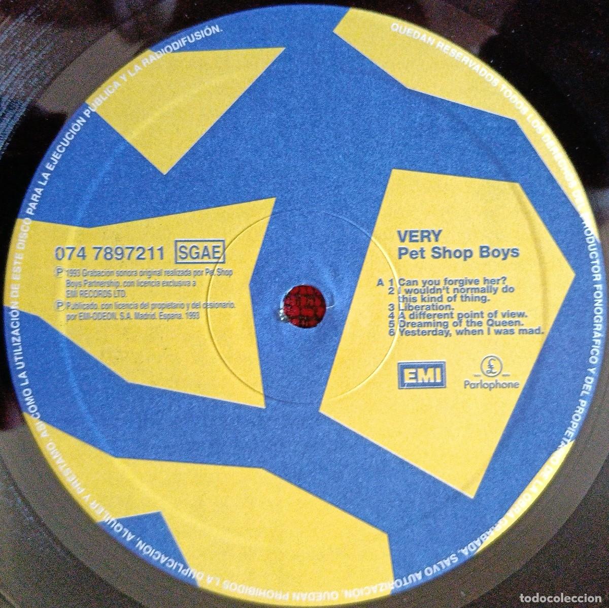 Discos de vinilo: PET SHOP BOYS ** Very ** VINILO LP 1993 (SIN PORTADA)