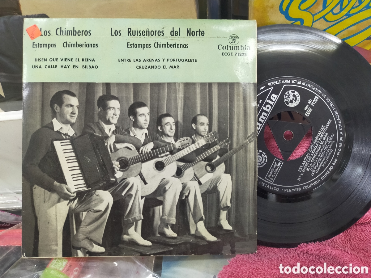Discos de vinilo: Los chimberos los ruise&ntilde;ores del norte ep estampas chimberianas 1959