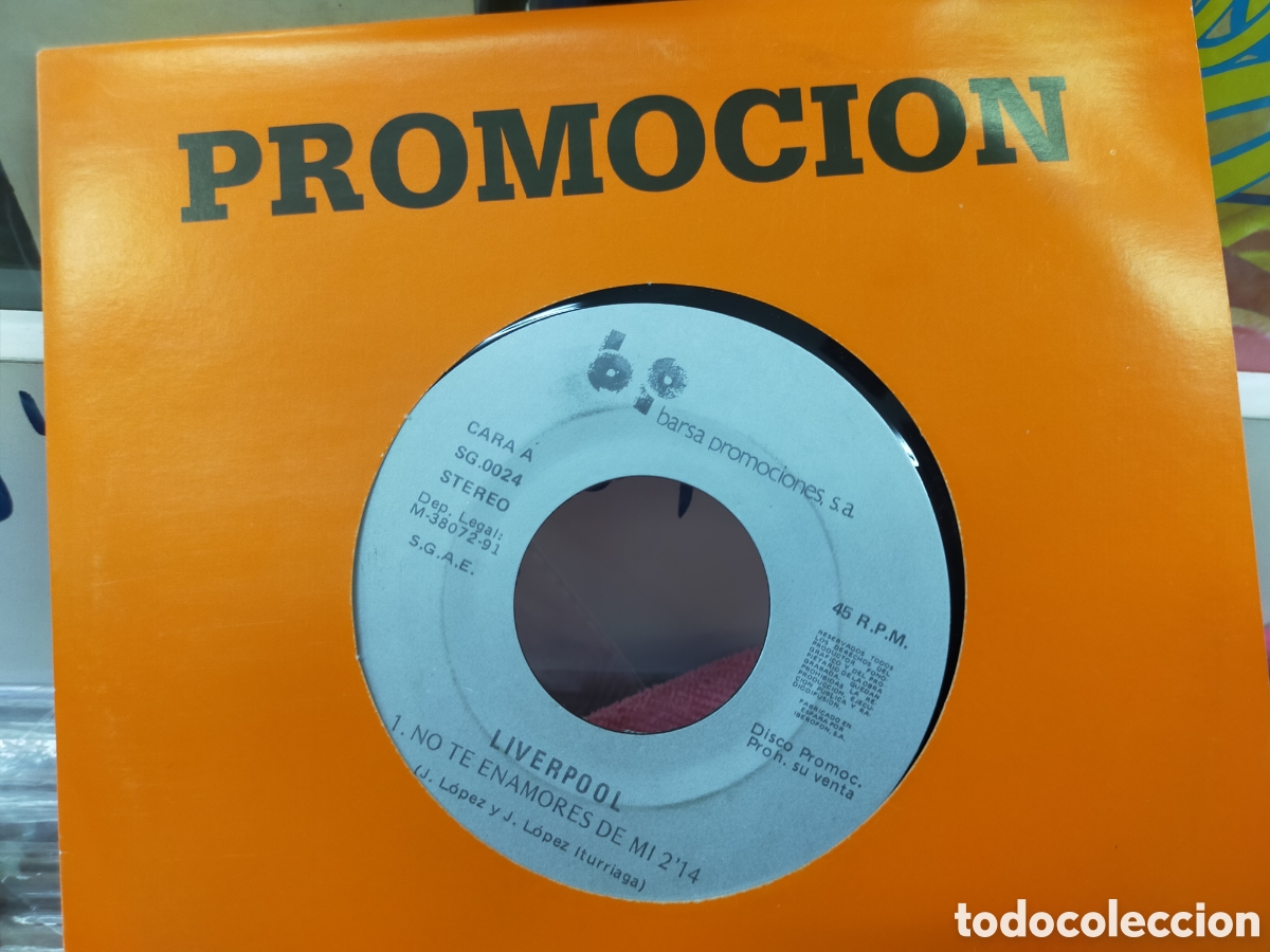 Discos de vinilo: Liverpool single promocional por una sola cara no te enamores de mi 1991