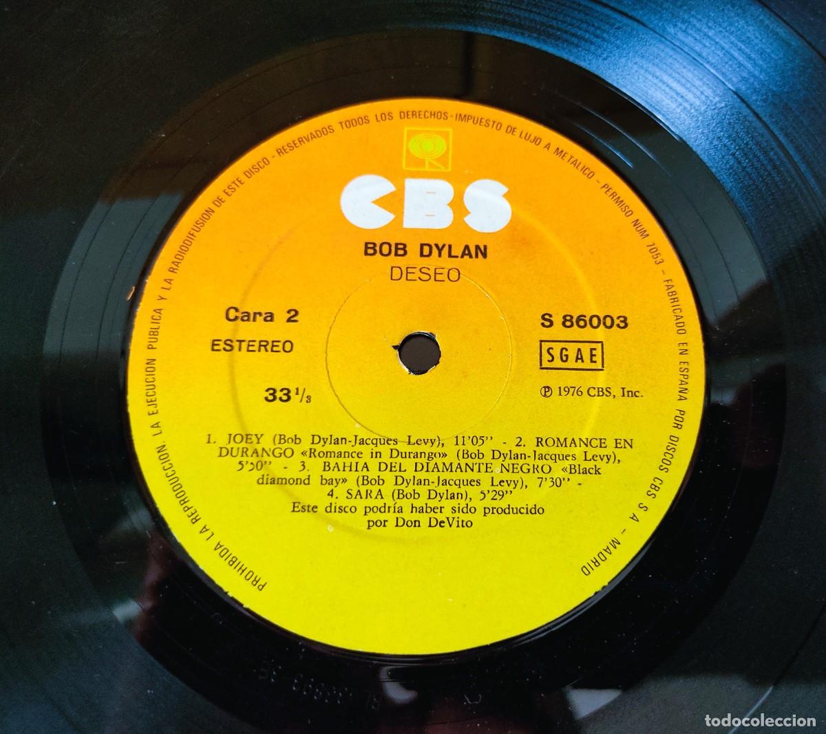 Discos de vinilo: DISCO LP BOB DYLAN DESIRE - Foto 6