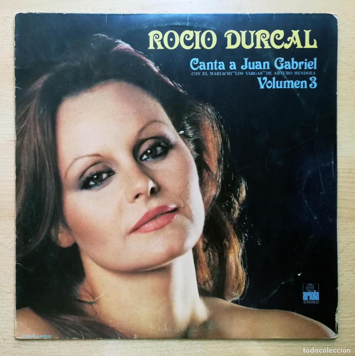 Discos de vinilo: Roc&iacute;o Durcal canta a Juan Gabriel. Vol&uacute;men 3. Con el mariachi Los Vargas, de Arturo Mendoza.