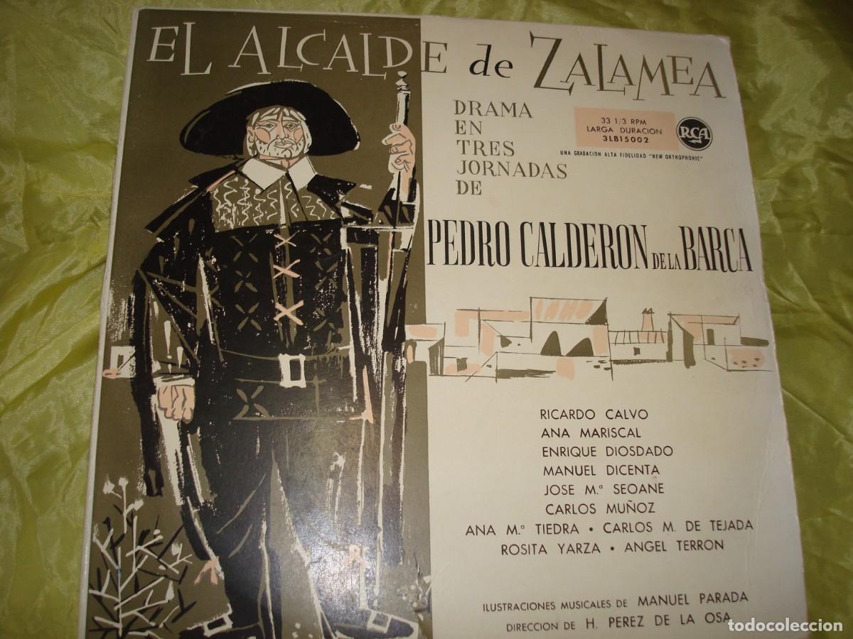 Discos de vinilo: EL ALCALDE DE ZALAMEA. CALDERON DE LA BARCA. DRAMA EN 3 ACTOS. 2 LP&acute;S (#)