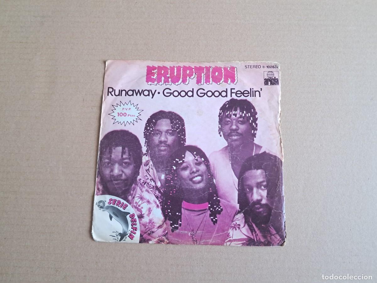 Discos de vinilo: ERUPTION - RUNAWAY SINGLE 1981 EDICION ESPA&Ntilde;OLA - Foto 1