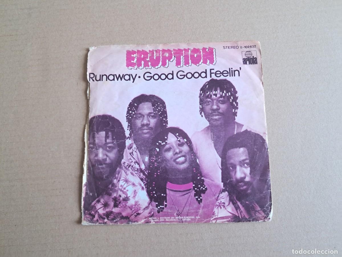Discos de vinilo: ERUPTION - RUNAWAY SINGLE 1981 EDICION ESPA&Ntilde;OLA - Foto 3