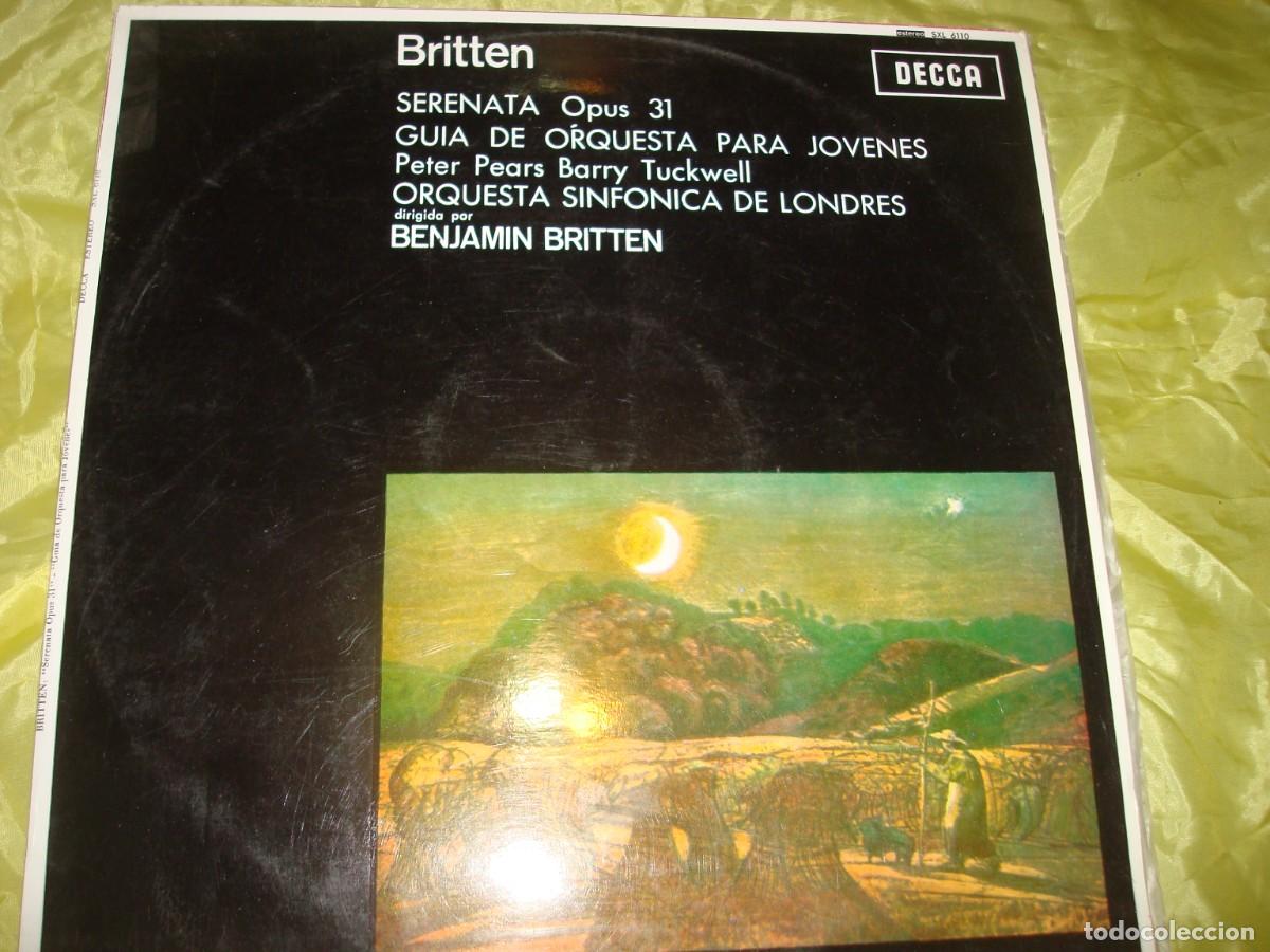 Discos de vinilo: BENJAMIN BRITTEN. SERENATA OPUS 31. GUIA DE ORQUESTA PARA JOVENES. DECCA, 1964. SPAIN