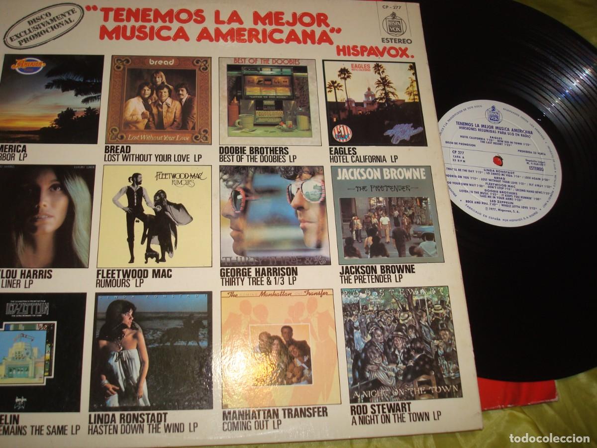Discos de vinilo: TENEMOS LA MEJOR MUSICA AMERICANA. EAGLES, LED ZEPPELIN...PROMOCIONAL. HISPAVOX, 1977. SPAIN. IMPECA