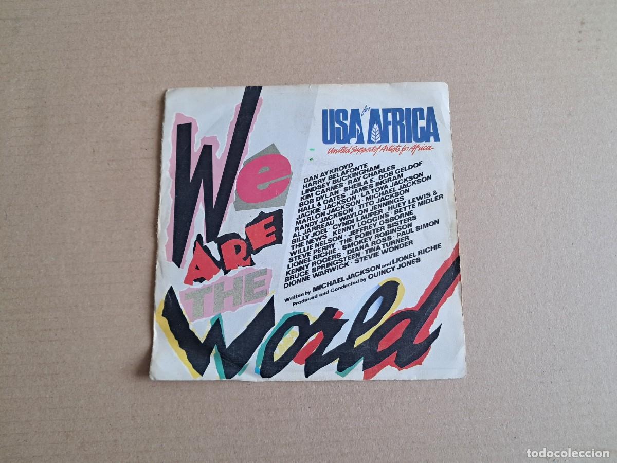 Discos de vinilo: VARIOS ARTISTAS - WE ARE THE WORLD SINGLE 1985 EDICION ESPA&Ntilde;OLA