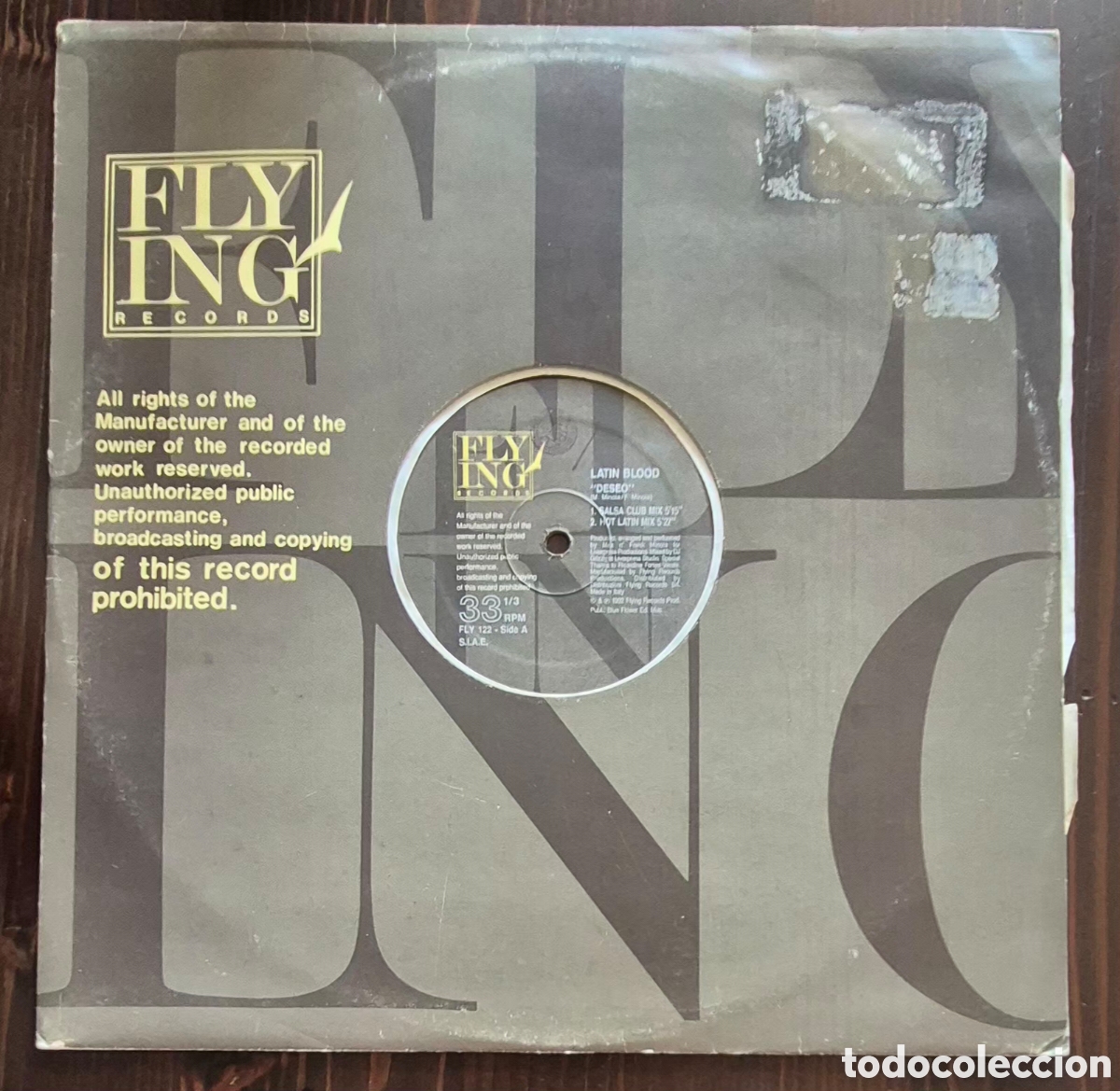Discos de vinilo: MAXI - LATIN BLOOD - DESEO - 1992 ITALIA (LATIN HOUSE)