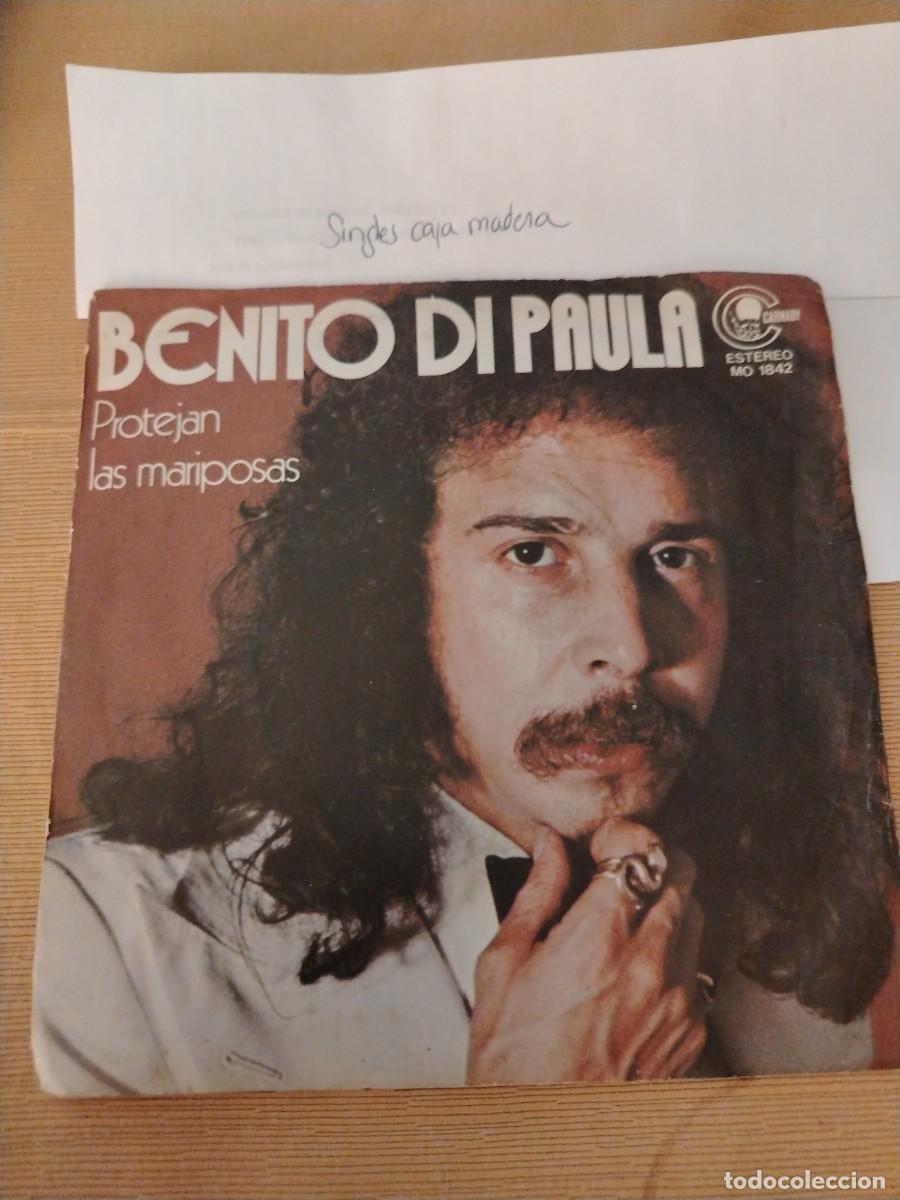 Discos de vinilo: Single vinilo Benito di Paula protejan Las mariposas