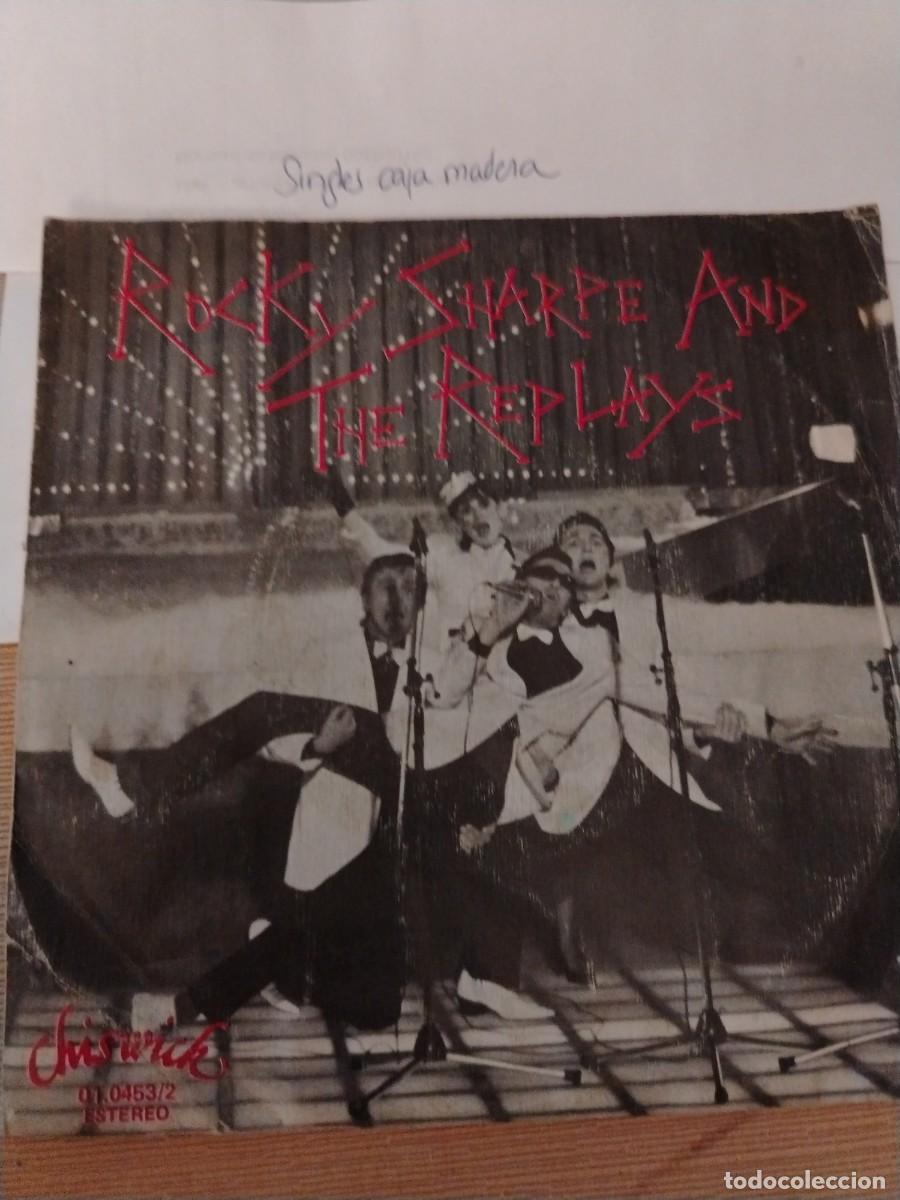 Discos de vinilo: Single vinilo rocky Sharpe and the replays nunca never