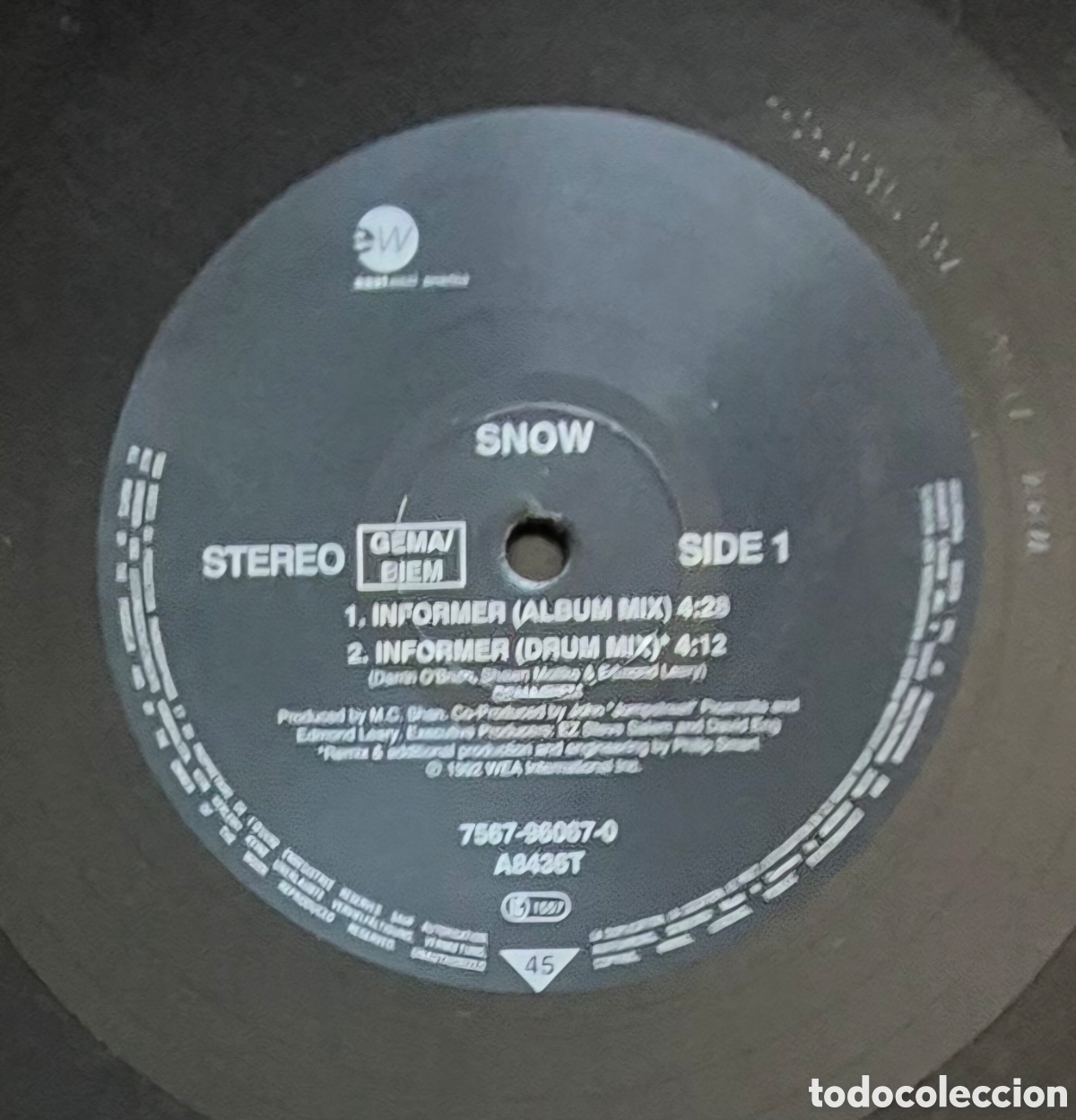 Discos de vinilo: MAXI - SNOW - INFORMER - 1993 INGLATERRA - Foto 3