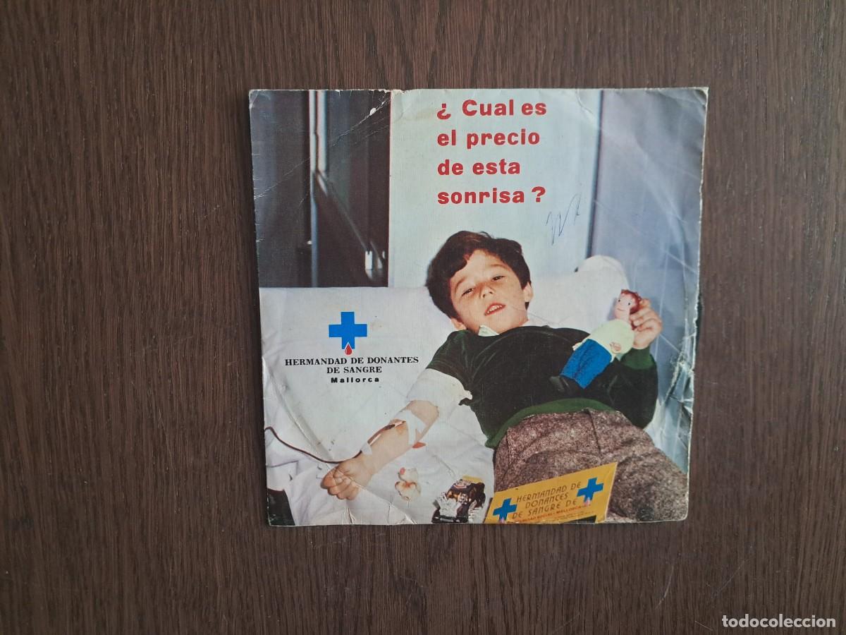 Discos de vinilo: Musica, disco vinilo single - villancicos, Hermandad donantes de sangre Mallorca, a&ntilde;o 1977