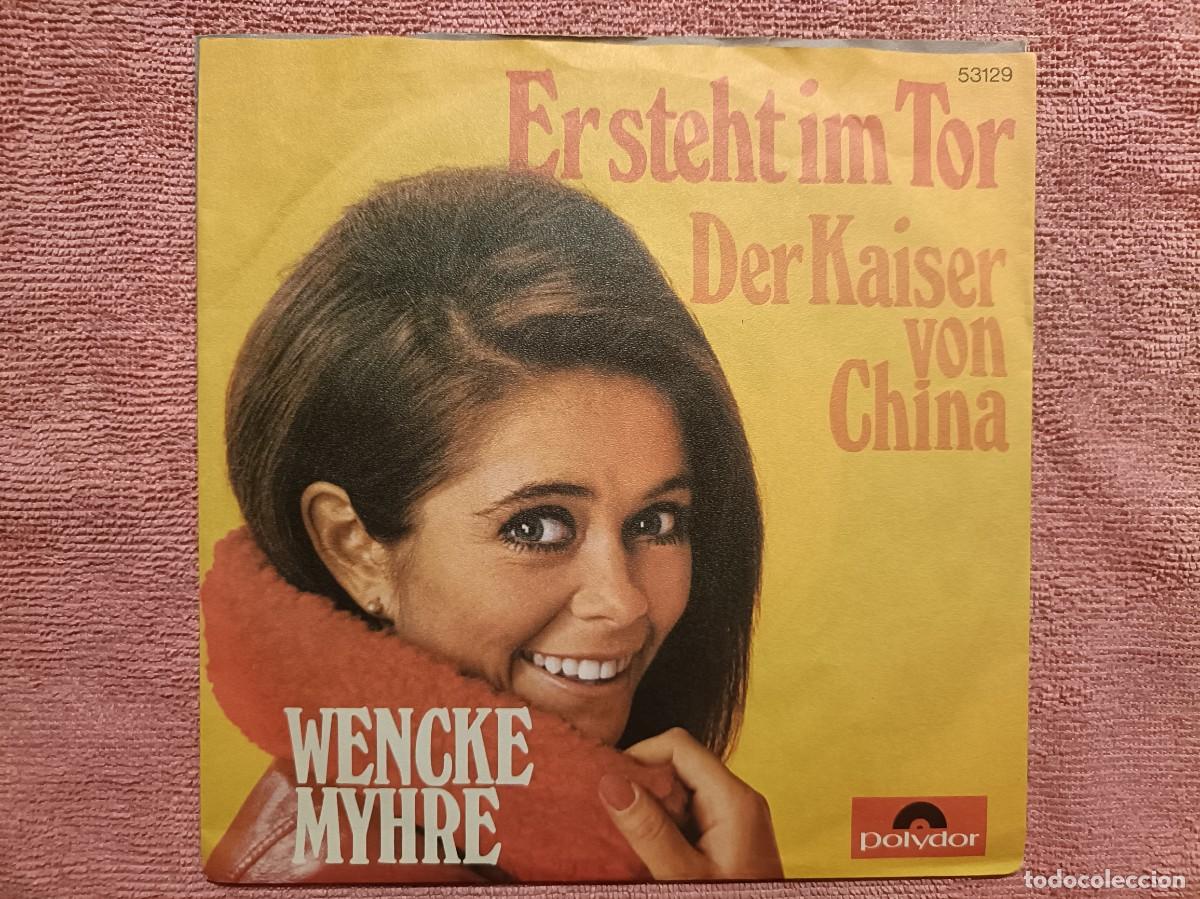 Discos de vinilo: Wencke Myhre - Er steht im tor / Der kaiser von China - Single sello Polydor
