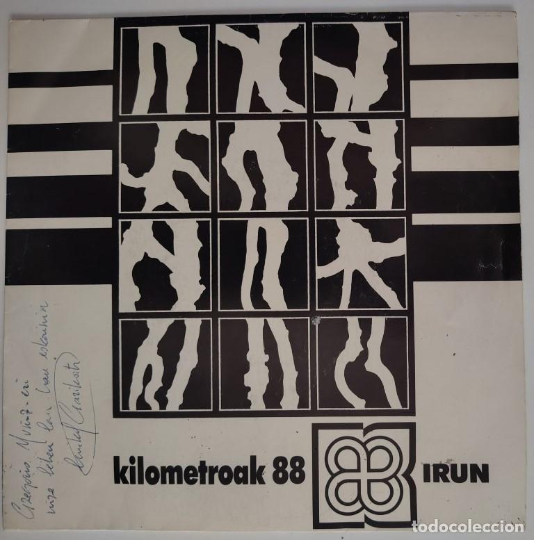Discos de vinilo: Mikel Garikoitz: Kilometroak 88 Irun. Mugarik Ez Euskarari/ Oi Piano. IZ (K-88) Spain 1988 aut&oacute;grafo