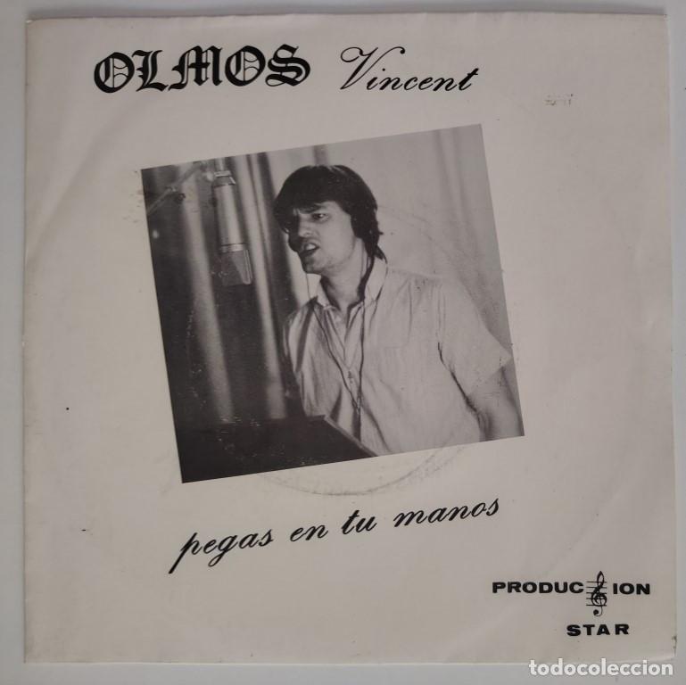 Discos de vinilo: Vincent Olmos. Pegas en tus manos/ Blues pour un ami. Not on label CA 94879, France 1988 single