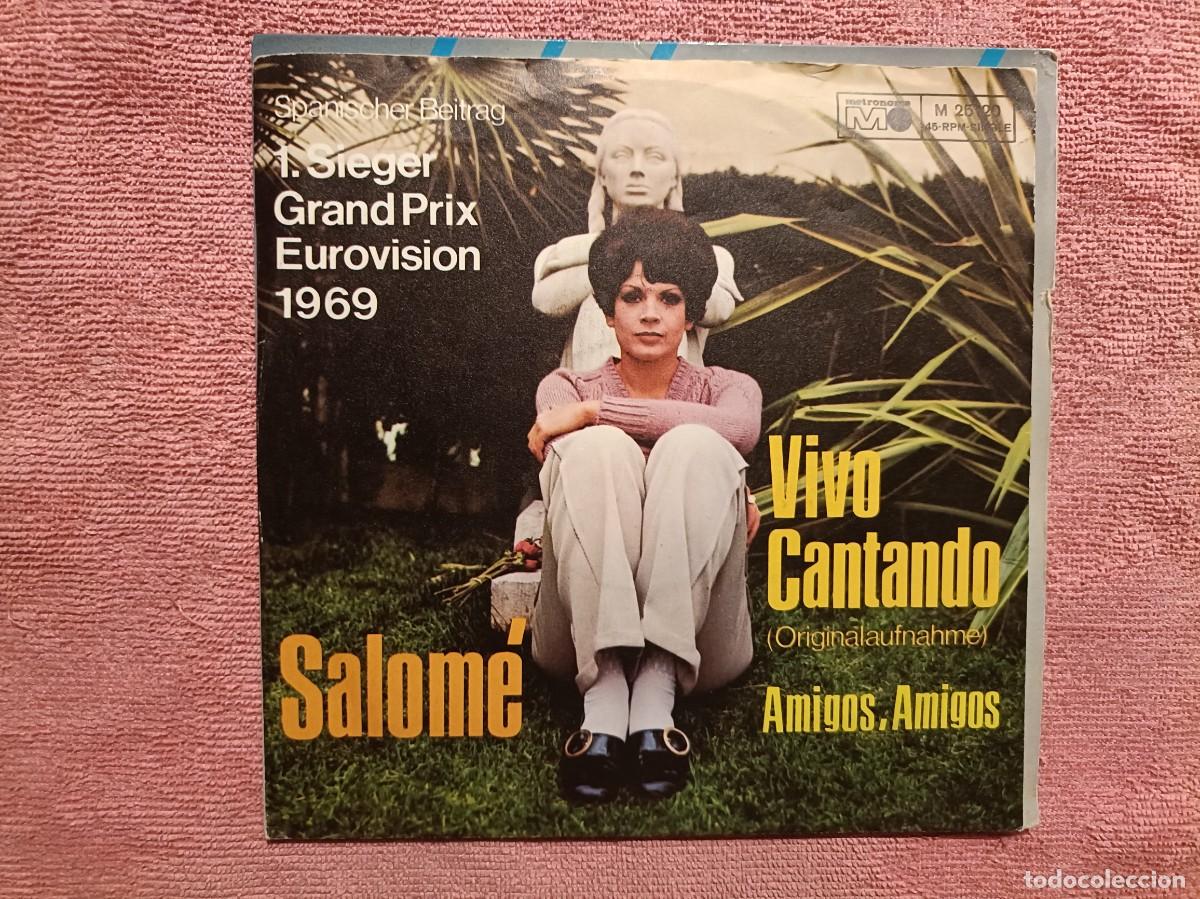 Discos de vinilo: Salom&eacute; - Vivo Cantando / Amigos, amigos - SIngle Metronome - 1. Sieger Grand Prix Eurovisi&oacute;n 1969