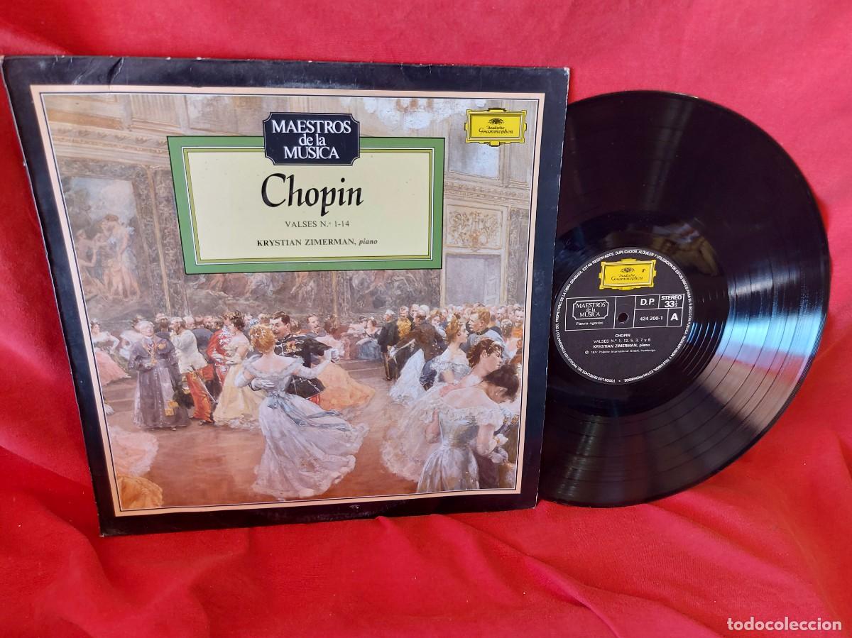 Discos de vinilo: LP Valses n&uacute;ms. 1 - 14. Chopin. Maestros de la m&uacute;sica. Deuts( PEDIDOS M&Iacute;NIMOS 10 &euro; ) CAJA N.&ordm; 2 - LP