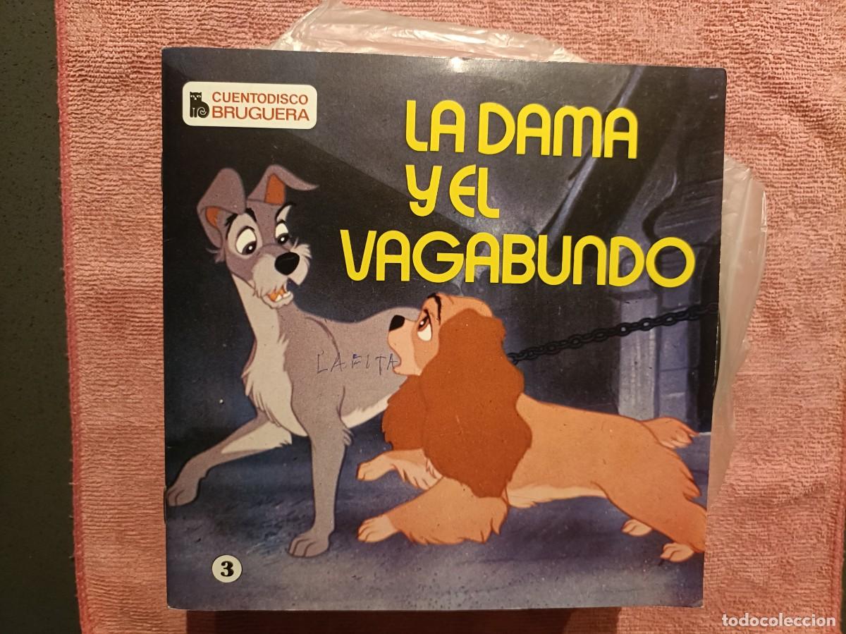 Discos de vinilo: La Dama y el Vagabundo - Cuentodisco Bruguera, n&ordm; 3 - Single Hispavox 1969 - Disneyland