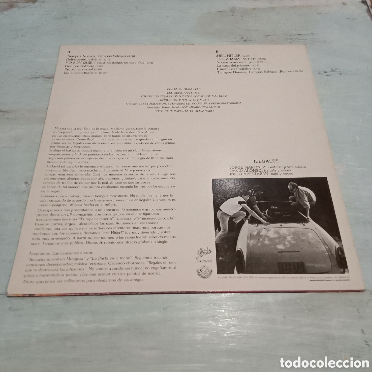 Discos de vinilo: ILEGALES - ILEGALES - LP - Foto 2