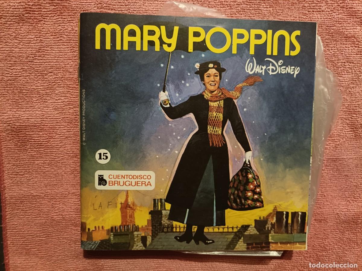 Discos de vinilo: Mary Poppins - Cuentodisco Bruguera, n&ordm; 15 - Single sello Hispavox 1967 - Disneyland