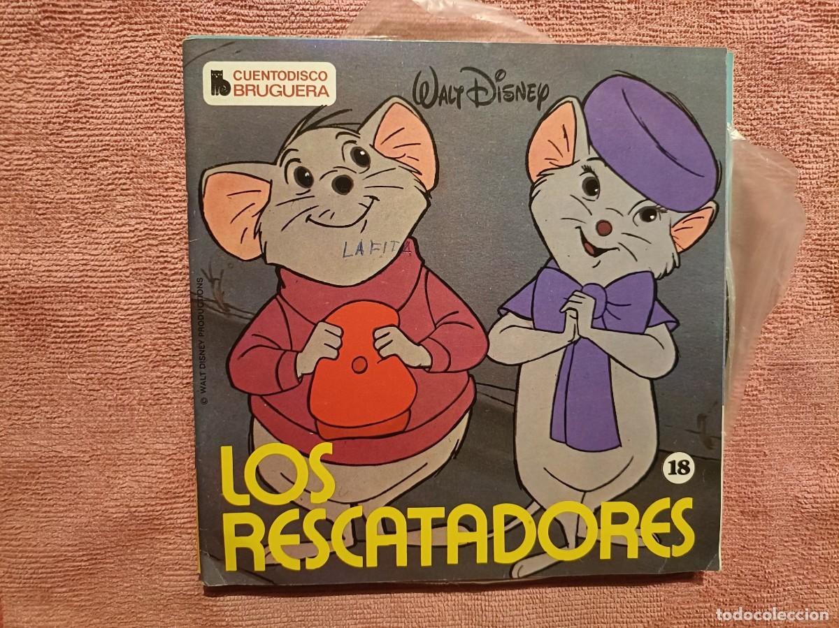Discos de vinilo: Los Rescatadores - Cuentodisco Bruguera, n&ordm; 18 - Single sello Hispavox 1977 - Disneyland