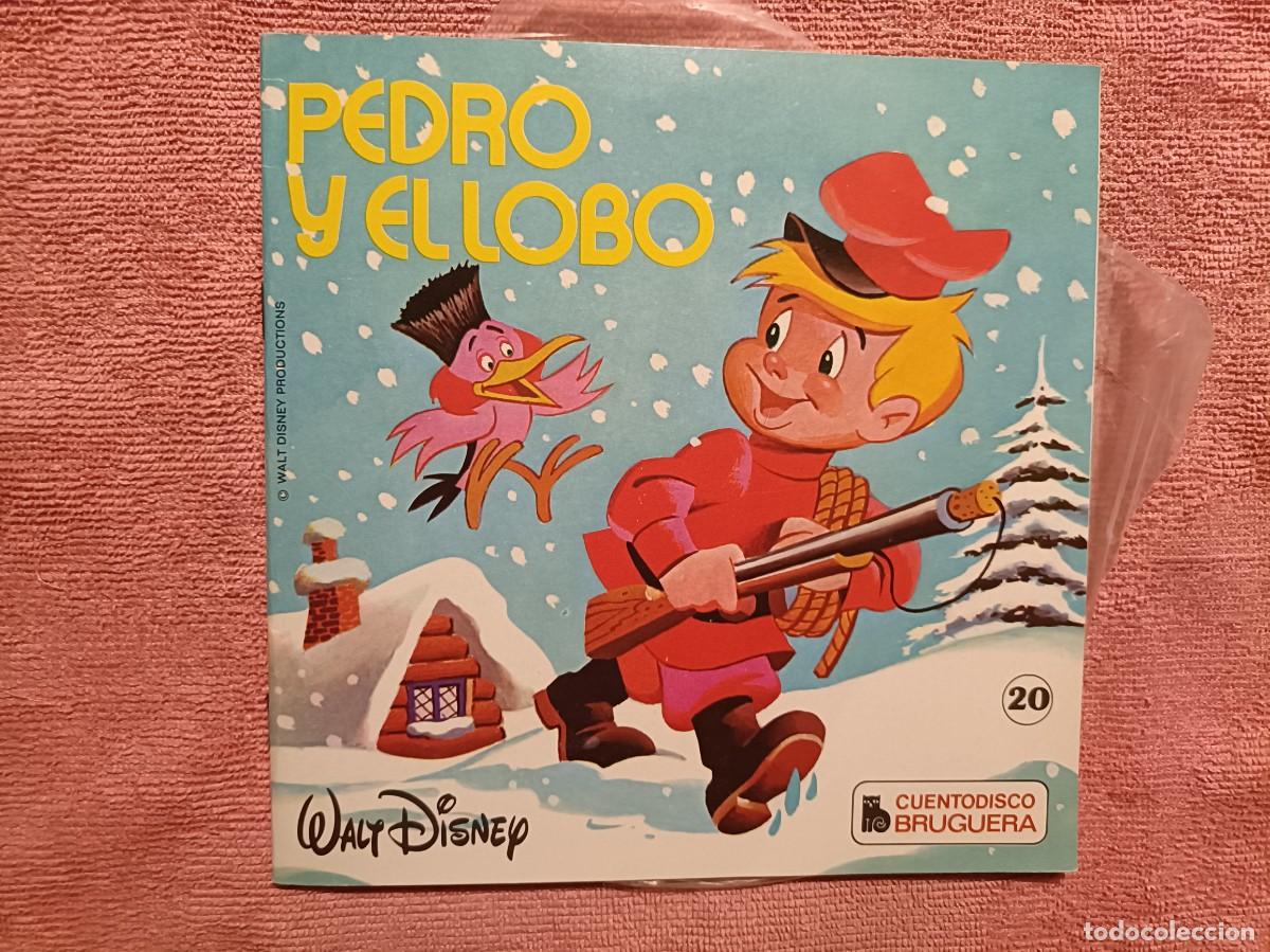 Discos de vinilo: Pedro y El Lobo - Cuentodisco Bruguera, n&ordm; 20 - Single sello Hispavox 1977 - Disneyland