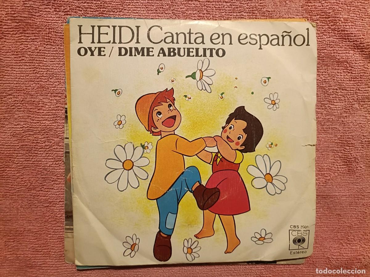 Discos de vinilo: Heidi Canta en espa&ntilde;ol - Yoe / Dime Abuelito - Single sello CBS 1975