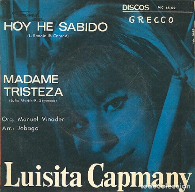 Discos de vinilo: Luisita Capmany &ndash; Hoy he sabido + 1 / Julio Mart&iacute;n &ndash; Sing, Sing, Sing + 1 &ndash; GRECCO 65-002 &ndash; 1965