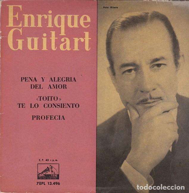 Vinyl-Schallplatten: Enrique Guitart &ndash; Pena y alegr&iacute;a del amor; Toito te lo consiento; Profec&iacute;a &ndash; VSA 13.496 &ndash; 1960