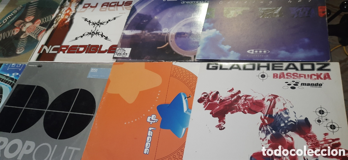 Discos de vinilo: 8 maxisingles de m&uacute;sica tecno maquina