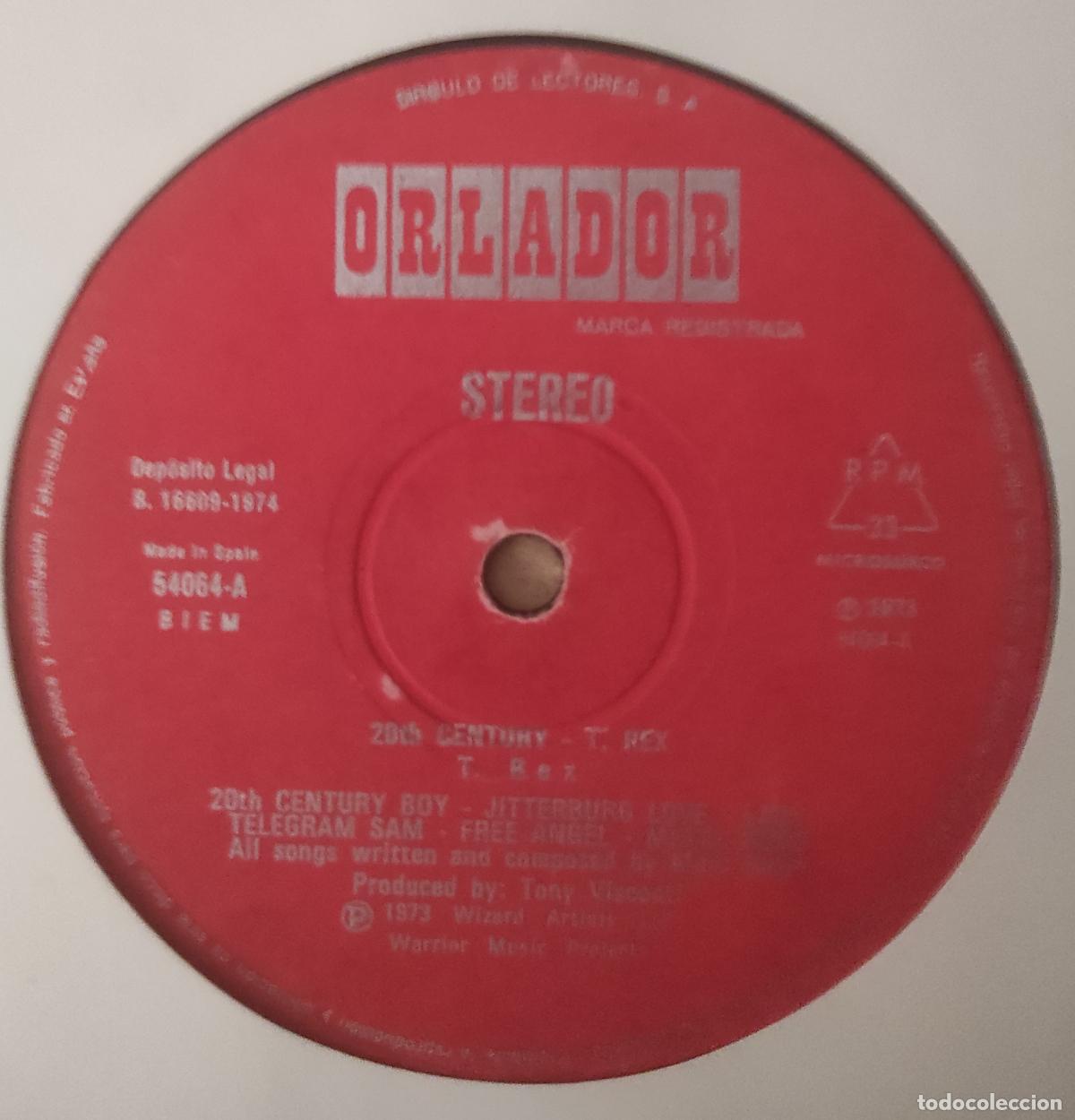 Discos de vinilo: t. rex - 20 th century - edicion especial para circulo de lectores,orlador 1974-GENERIC COVER