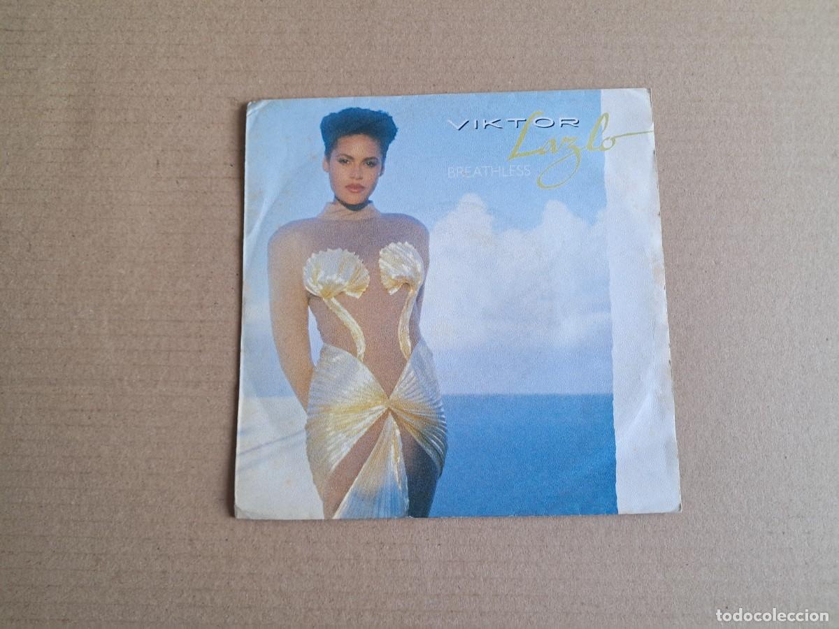 Discos de vinilo: VIKTOR LAZLO - BREATHLESS SINGLE 1987 EDICION ESPA&Ntilde;OLA