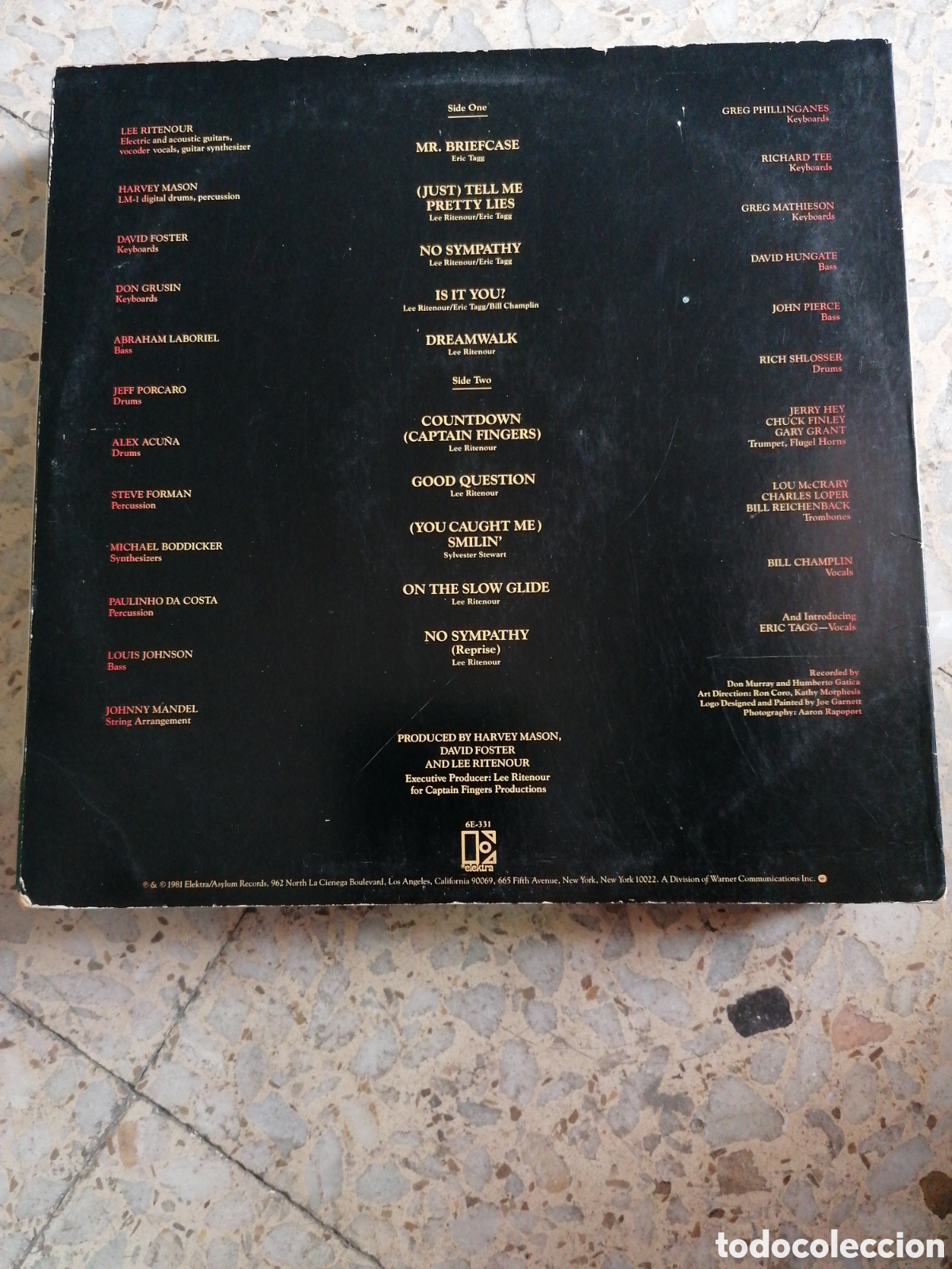 Discos de vinilo: LP LEE RITENOUR RIT 1981 USA PROMO INSERT - Foto 2