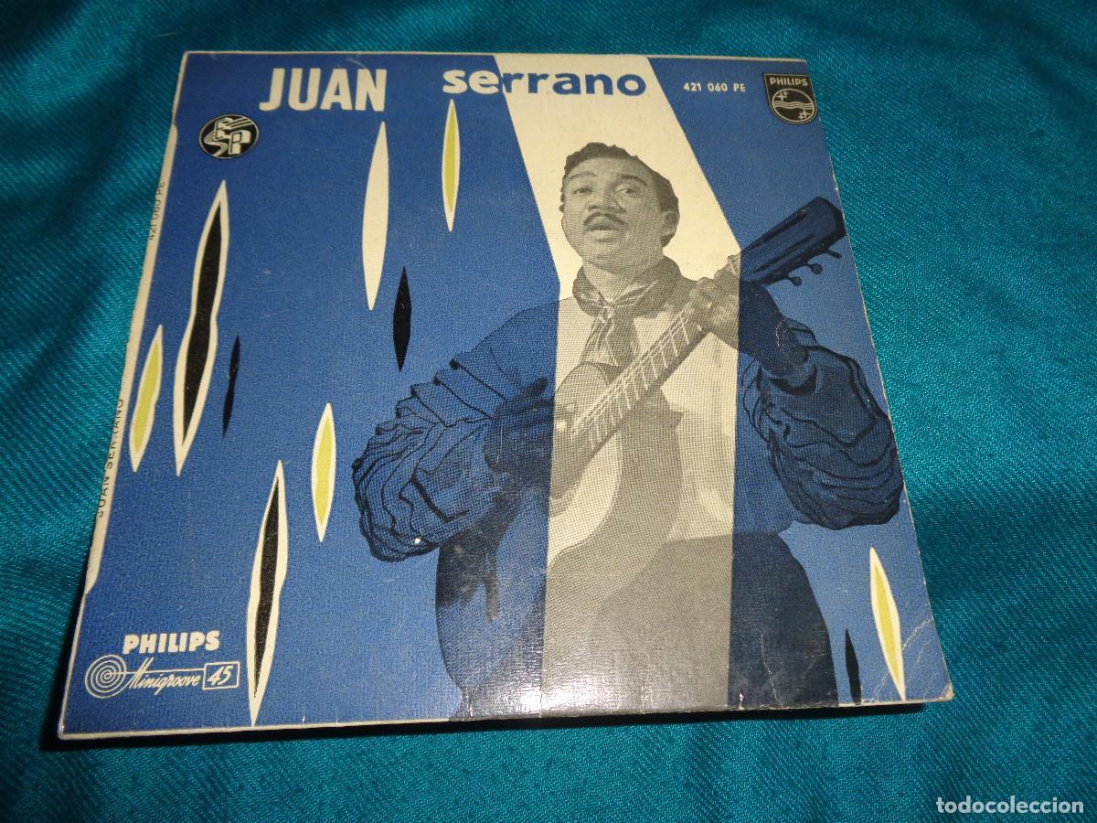 Discos de vinilo: JUAN SERRANO. LA LLAMADA DEL CARIBE. LA MUJER DE ANTONIO + 3. EP. PHILIPS, 1958 ( CON LENGUETA)