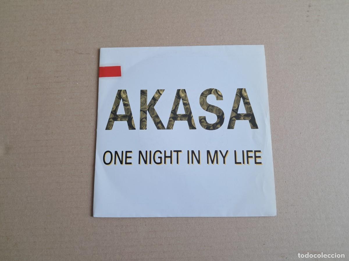 Discos de vinilo: AKASA - ONE NIGHT IN MY LIFE SINGLE PROMOCIONAL 1989 EDICION ESPA&Ntilde;OLA